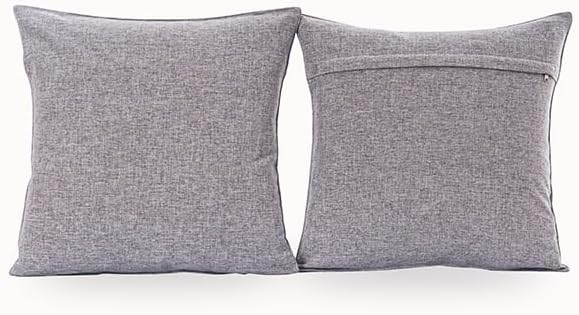 NiNi Outdoor Waterproof Throw Pillow Covers - Set of 2 Decorative Grey Cushion Cases | 12x12 Inch for Patio & Garden