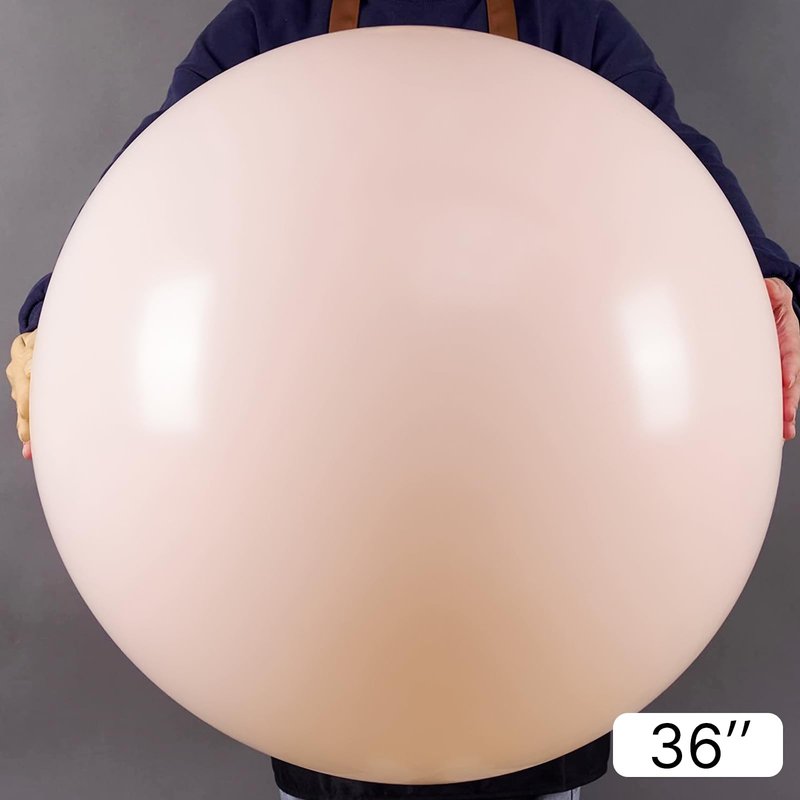 PartyWoo Pale Pink Balloons 4pcs 36 Inch Light Pastel Baby Pink Latex Helium Balloons for Birthday Engagement Bachelorette Baby Shower Easter Princess Butterfly Theme Party Decorations Pink-Q01