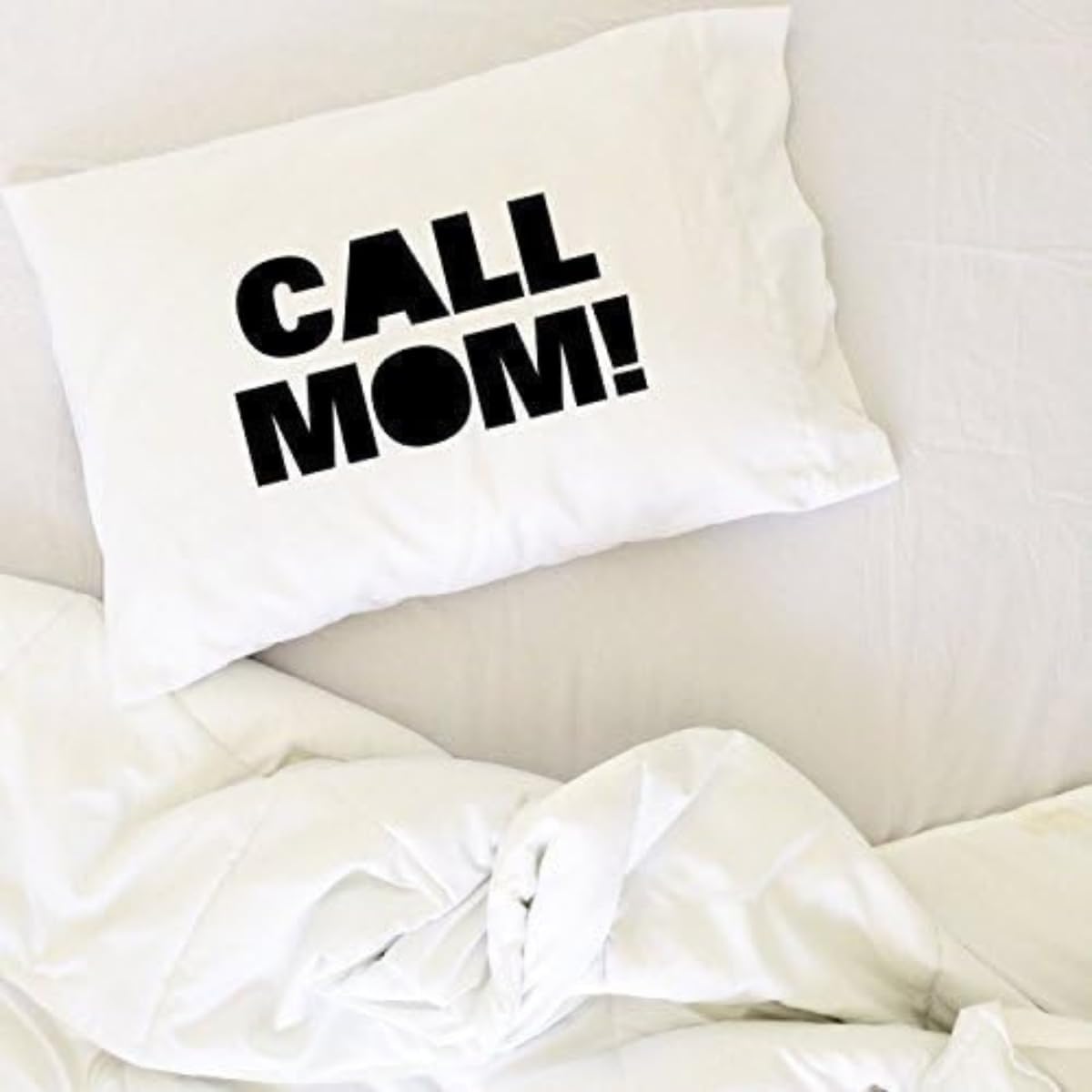 Personalized Pink Graduation Pillow Case - Call Mom Gift for College Dorm, Fits Standard/Queen