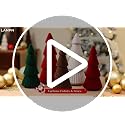 Lanpn 4 Pcs 6" 8" 10" Christmas Velvet Tree Figurine Decoration, Xmas