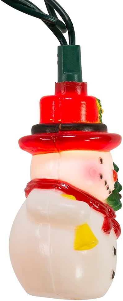 10-Light Snowman & Tree Christmas Light Set by Kurt Adler - UL Listed