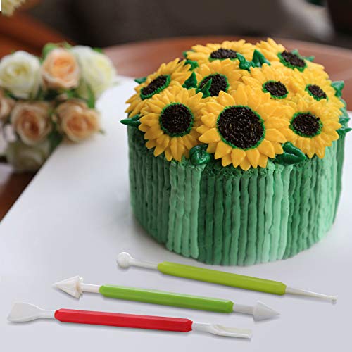 21 Pieces Cookie Decorating Tools Set Include Cake Decoration Brushes Sugar Stir Needle Christmas Cookie Scriber Needles and Fondant Cake Decorating Sculpting Modeling Tools for Fondant