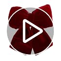 Red Velvet Christmas Tree Bow Topper 8.3in Holiday Wreath Decoration