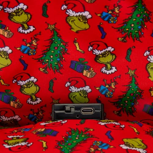 Dr. Seuss Grinch Holiday Mini Backpack - Faux Leather, Light-Up Star