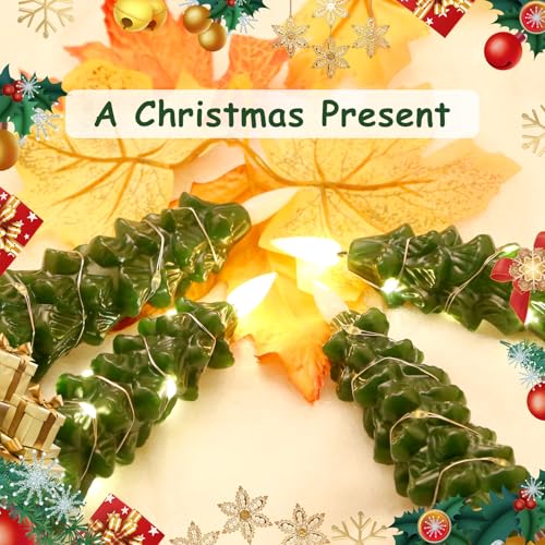 Christmas Tree Flameless Candles with Remote Control - Safe Holiday Decor
