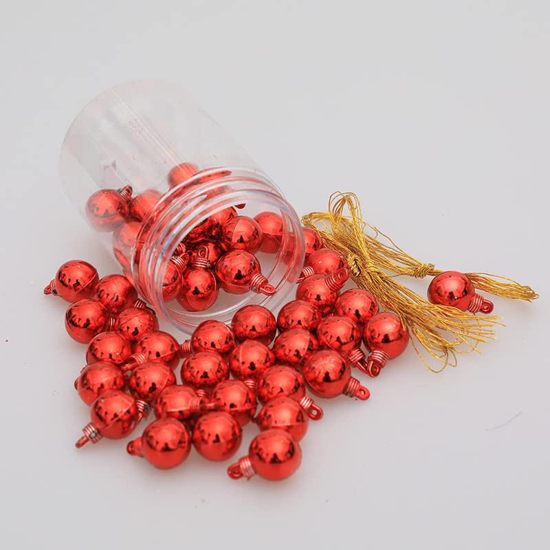 48Pcs Mini Gold Shatterproof Christmas Ball Ornaments for Small Trees & Holiday Decor