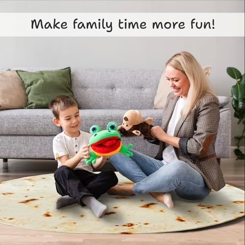 PAVILIA Burrito Tortilla Blanket, Double Sided Taco Flour Wrap Novelty Throw for Adult Kid Teen, Realistic Food Blanket, Funny Gag Gift for Birthday, Beige Flour 80in
