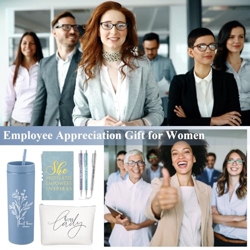 Funnymoom Boss Lady Gift Set Blue - Boss Appreciation Gift for Women, Bosses Day & Birthday