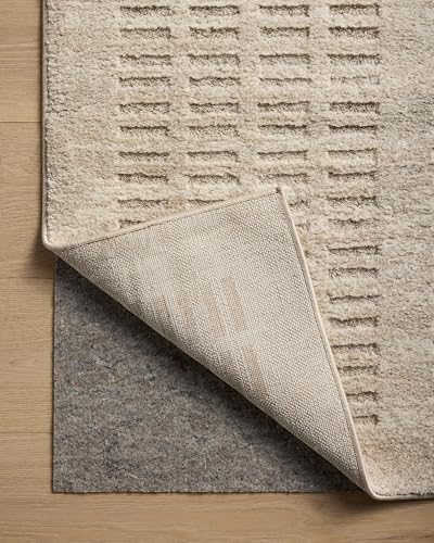 Ivory Beige 4x6 Accent Rug with High-Low Texture - Modern Geometric Design