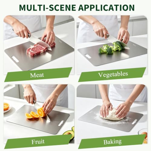 Thickened Titanium Cutting Board Set of 3 - Large Reversible Kitchen Chopping Boards