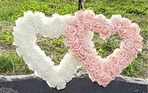 100PCS Real Touch 3D Foam Rose Heads - 3x1.6in for Wedding & Home Decor - White