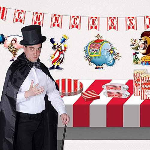 Beistle Red and White Striped Plastic Tablecover