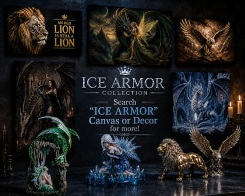 ICE ARMOR 6-Inch White Crusader Cavalry Figurine Gift Set - Home Decor, Holiday Ornament