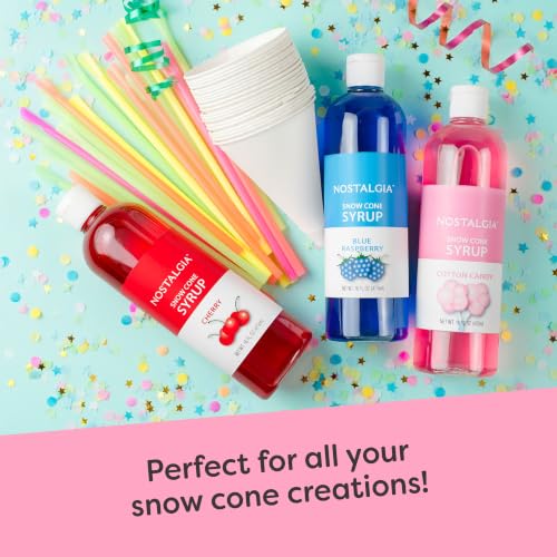 Nostalgia Snow Cone Shaved Ice Machine - White Retro Tabletop Slushie Maker with 2 Cups & Scoop