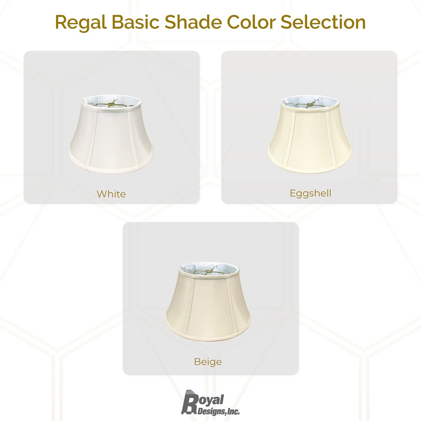 Royal Designs Shallow Drum Bell Billiotte Wall Lamp Shade - Eggshell - 8 x 12.5 x 7.6