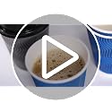 Gray 12 oz Disposable Coffee Cups with Lids - Clawsoff 100 Pack