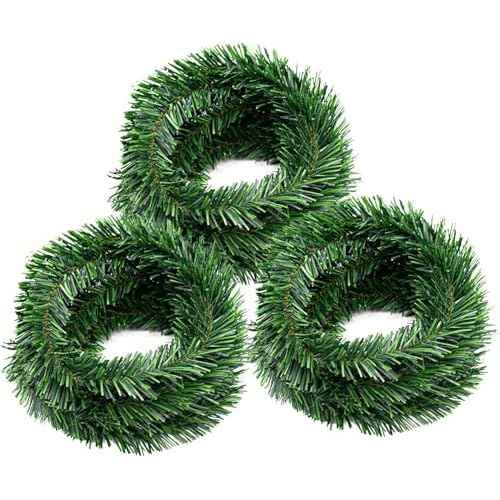 Christmas Garland, Artificial Christmas Garland Imdoor or Outdoor Use Non-Lit Greenery Garland