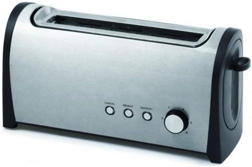 COMELEC Toaster 225101 - 1000W Stainless Steel Design for Perfectly Toasted Bread