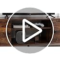 Black TV Stand for 55-60 Inch TVs Modern Mid Century Media Console with Storage - 18.9W x 53.5L x 15.7H