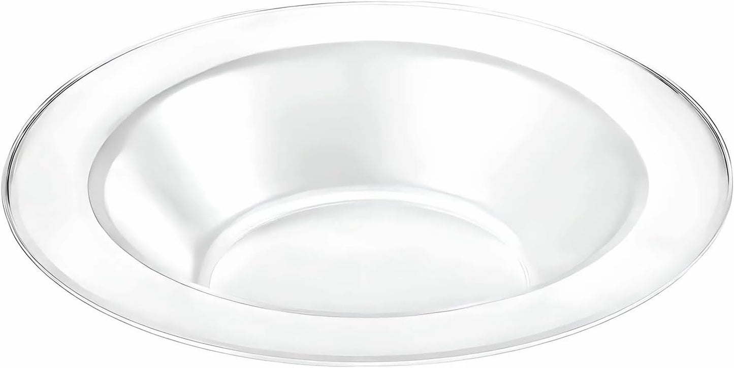 Premium 9-Inch Heavyweight Plastic Plates - Crystal Clear Wedding & Party Dinnerware, 30 Count