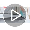KINGBOARD Black Folding Tabletop Ironing Board with Iron Holder, 12x32 Inches