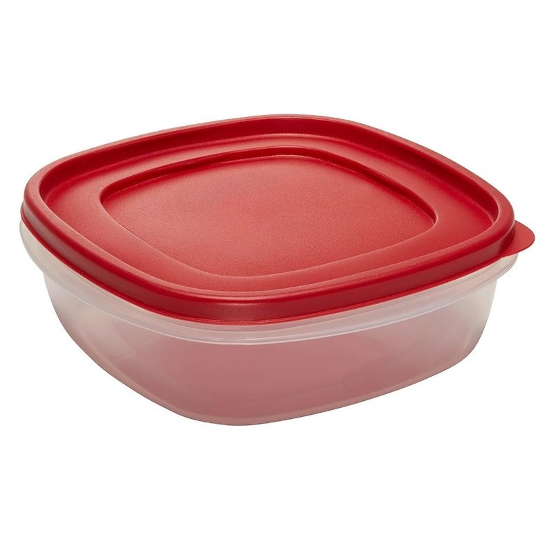 Utensilux Rubber maid Food Storage Containers Nine Cup Food Storage Containers 7 Peice Set, Easy Find Lids, 3 Containers, 3 Lids Chalk Pen And Chalk Labels
