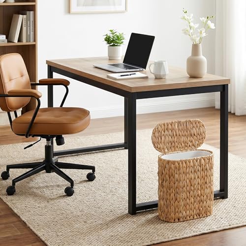 Coeusy Natural Wicker Trash Can with Lid, 3 Gallon Small Bathroom Waste Bin