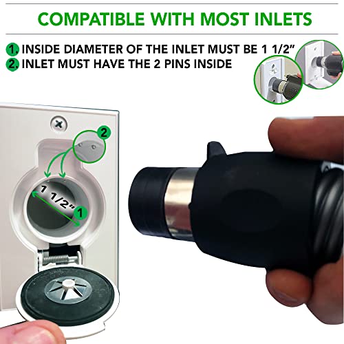OVO 30ft Universal Central Vacuum Hose with Switch Control - Low Voltage, Crushproof, Fits Most Inlets