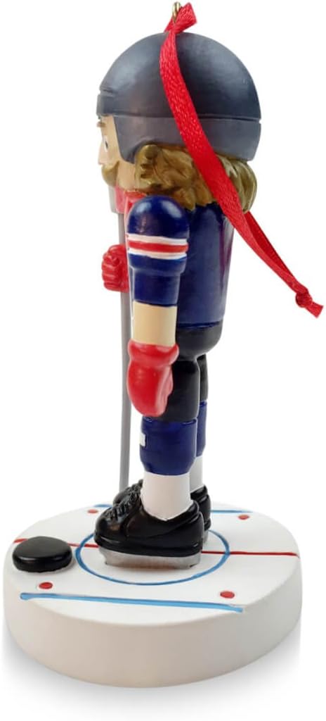 Hockey Nutcracker Christmas Ornament - Resin Sports Decor by ChalkTalkSPORTS