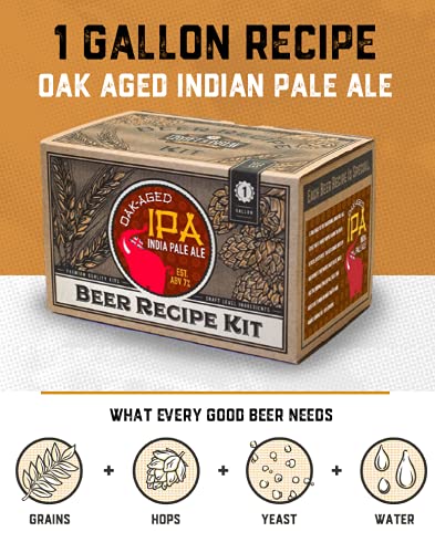 Craft A Brew Recipe Kit - Oak Aged IPA Refill - 1 Gallon - Ingredients for Home Brewing Beer