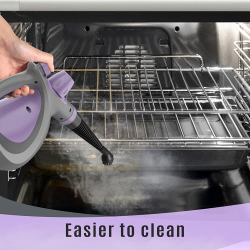 Pressurized Handheld Multi-Surface Steam Cleaner with 12 Accessories - Purple