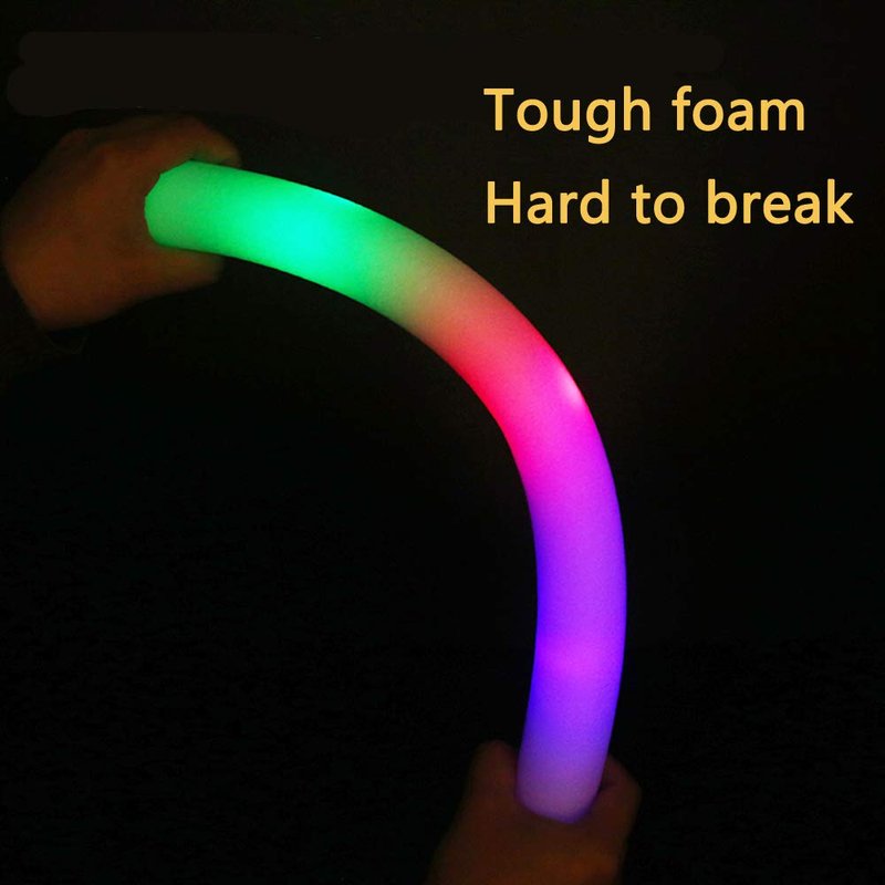 Bylaotrs Foam Glow Sticks Bulk 60 Pack,3 Modes Flashing LED Light Sticks Glow in The Dark Party Supplies Light Up Toys for Parties Wedding Birthday Concert Christmas Halloween