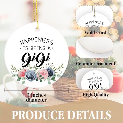 BitKAM Gigi Christmas Ornament - Grandma Hanging Decor, Holiday Gift from Grandkids