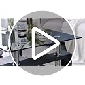 Black Living Room Coffee Table with Wooden Legs and Glass Top - 39.5 x 23.5 x 17.5 in