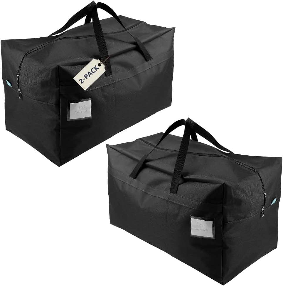 3-Side Zip Open Storage Bag for Christmas Trees & Party Ornaments - 27.5x16.5x13.8, Black Dots