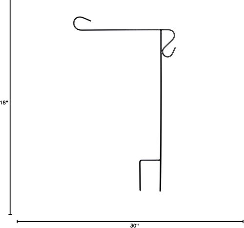 Briarwood Lane Wrought Iron Garden Flag Stand - Durable & Stylish | Perfect for Outdoor Decor