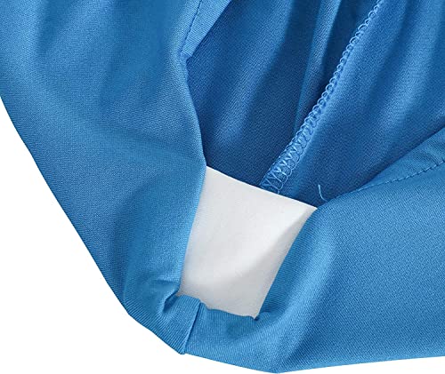 Obstal 4ft Stretch Spandex Table Cover for Standard Folding Tables - Universal Rectangular Fitted Tablecloth Protector for Wedding, Banquet and Party,Aqua