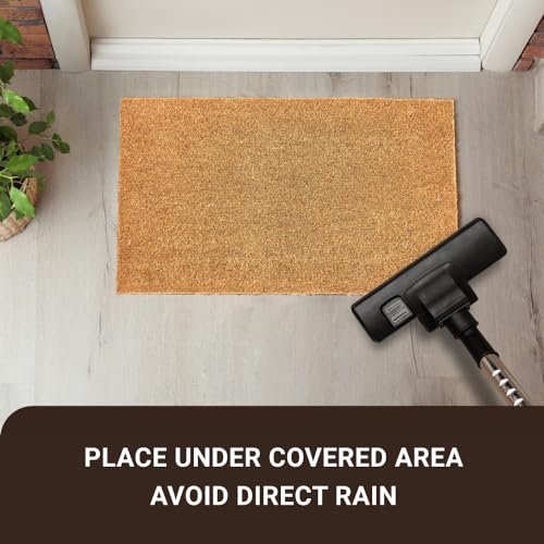 Coco Coir Door Mat 17x30 Inches - Heavy Duty Backing, 8-Pack Welcome Doormats - Plain