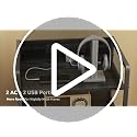 Lazzanto Rustic Brown Nightstand with 4 Drawers, Rear Charging Station & LED Light