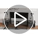 Twin Size Metal Bed Frame with Faux Leather Headboard - Black