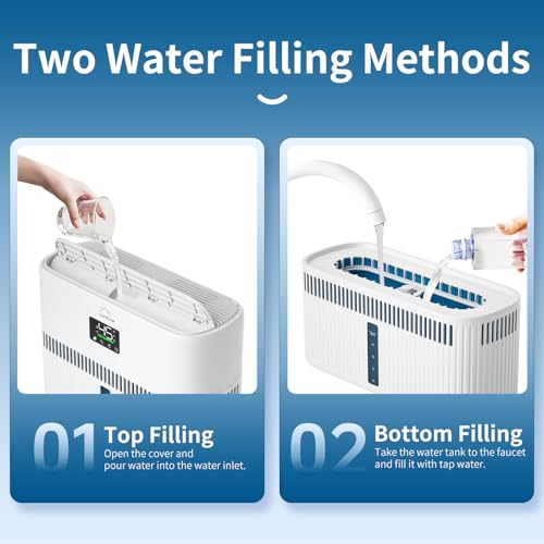 Evaporative Humidifier for Bedroom with 5L Tank and Smart Control