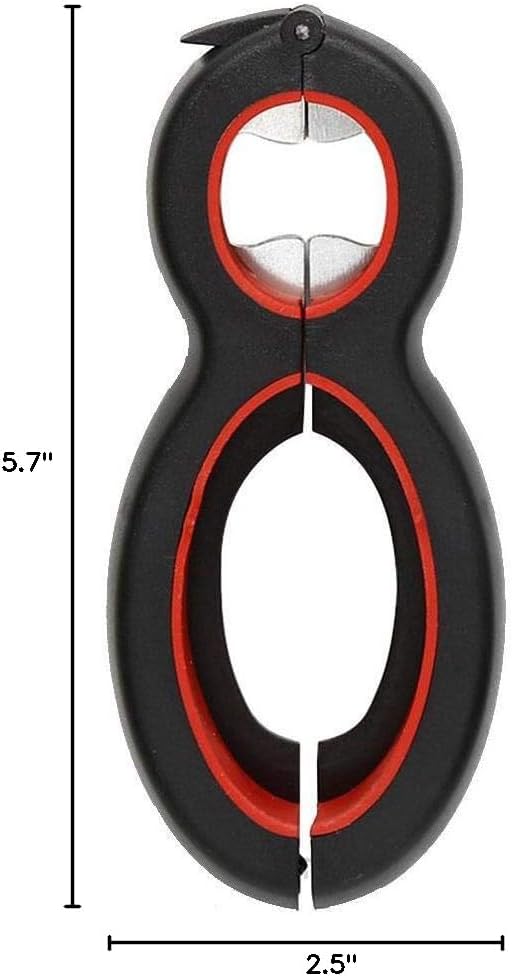 Medsuo Jar Opener - 6-in-1 Multi-Function Manual Bottle Opener for Seniors & Arthritis Relief - Portable Non-Slip Design