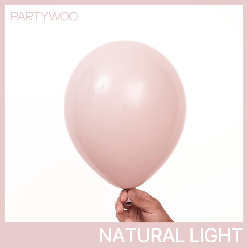 PartyWoo Dusty Pink Balloons 100pcs 12 Inch Boho Blush Lilac Pink Latex Helium Balloons for Princess Birthday Baby Shower Graduation Gender Reveal Anniversary Bachelorette Party Decorations Pink-F54