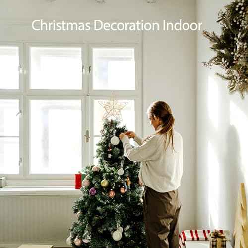 Star Christmas Tree Toppers, 9 Inch Metal Glitter Gold Christmas Tree Ornament Set for Outdoor Christmas Decorations Indoor 2023