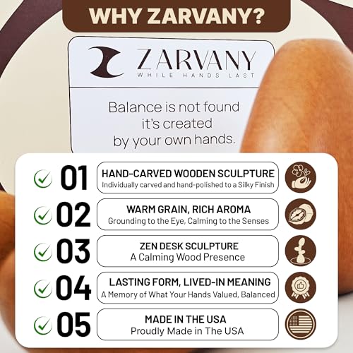 Magnetic Wooden Cairn Sculpture for Desk and Indoor Decor - Zarvany