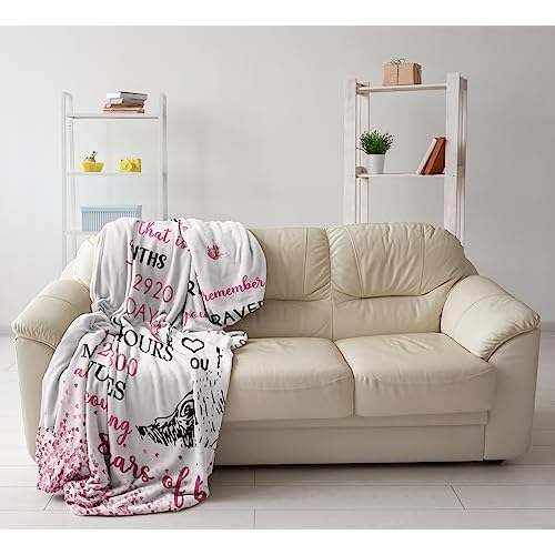 8 Year Old Girl Birthday Gift Blanket 40"x50", Gifts for 8-Year-Old Girls, 8th Birthday Gifts for Girl, Best Christmas Party Decoration Gift Ideas for Age 8, Eight Years Old Present