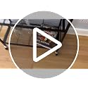 Brown 3-Tier Metal Storage Rack with Wheels & Wooden Top, Adjustable Shelves, 23.6W