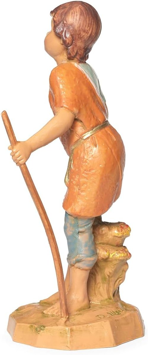 Fontanini by Roman Inc. Zeke The Boy Farmer Nativity Figure - Hand Sculpted & Painted, 5" Collection