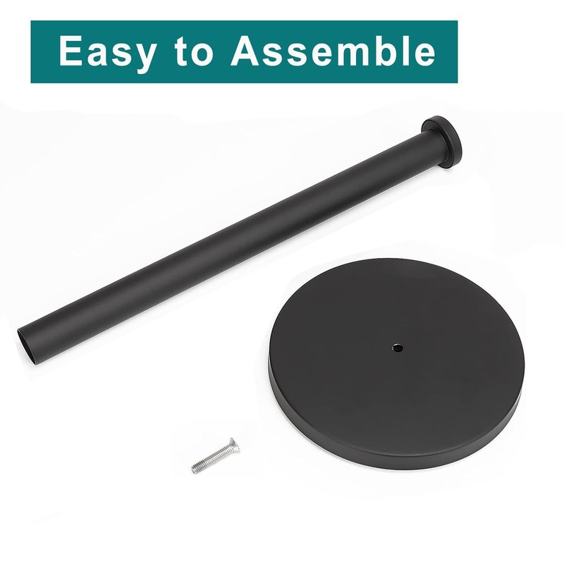 Paper Towel Holder Countertop, Kitchen Roll Holder, Stainless Steel Black Paper Towel Holders for Kitchen Organization, Paper Towel Dispenser Standing Weighted Base for One-Handed Operation