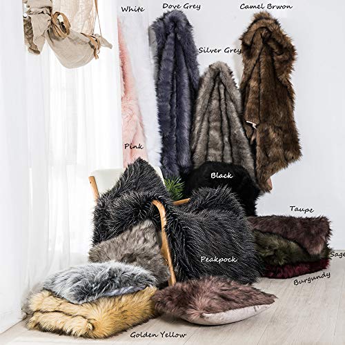 HORIMOTE HOME Faux Fur Throw Blanket - Brown 50x60 Inches Plush & Warm Variation